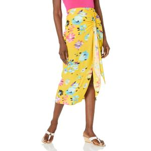 Desigual Women's Woman Woven Skirt Knee (Yellow, Size S)