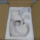 Tabletop Desktop Fountain Waterfall Water Feature Ceramic Indoor Fountain Office Home Decoration (White)