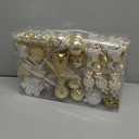 Shatterproof Christmas Ball Ornaments Set, 130 Pack Christmas Tree Decorations, Assorted Hanging Christmas Balls Bulk for Holiday Indoor Outdoor Xmas Party Decor (130 Golden)