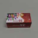 Warm Multi Color Christmas Lights - 6.3 ft String of 35 Incandescent Mini Bulbs Multifunctional Lighting Modes, for Decorative, Bedroom, Outdoor, Xmas Twinkle Tree Lights with Green Wire Total 6.6 ft