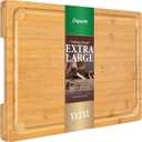 30 x 20 Extra Large Cutting Board, Turkey Carving Board Bamboo Meat Cutting Boards for Kitchen with Juice Groove and Handles Heavy Duty Charcuterie Board, 4XL, Empune
