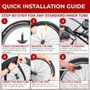 Fincci Pack Inner Tubes 700c x 35c - 40c - 48c with 48mm Presta-Schrader Valve - 700c Bike Tube for Gravel, Urban, Road,Touring, Hybrid, E Bikes - 28 inch Tubes Butyl Rubber for Wheels 622