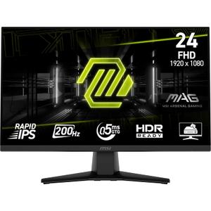 msi MAG 242F 24-inch 1920 x 1080 (FHD) Gaming Monitor, 200Hz, Adaptive Sync, HDMI, DisplayPort, VESA Mountable, Tilt, Height Adjustable, Speaker, 0.5ms, Black