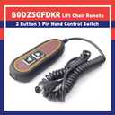 2 Button 5 Pin Remote ZK1200-HC Replacement for Golden for Limoss for Kaidi Motors for RMT for Dewert Hand Controller with Backlight and USB for Lift Chair Power Recliner
