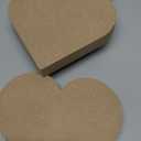 4 Pack 6 Inch Thick Wood Heart Wooden Block Unfinished MDF Wood Heart Signs Tabletop for Crafts Mother's Day Memorial Sign (6x6x1 in)