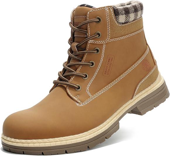 Men's Winter Snow Boots, Waterproof Insulated Anti Slip Soft Toe Shoes for Outdoor Hiking & Trekking, 8.5