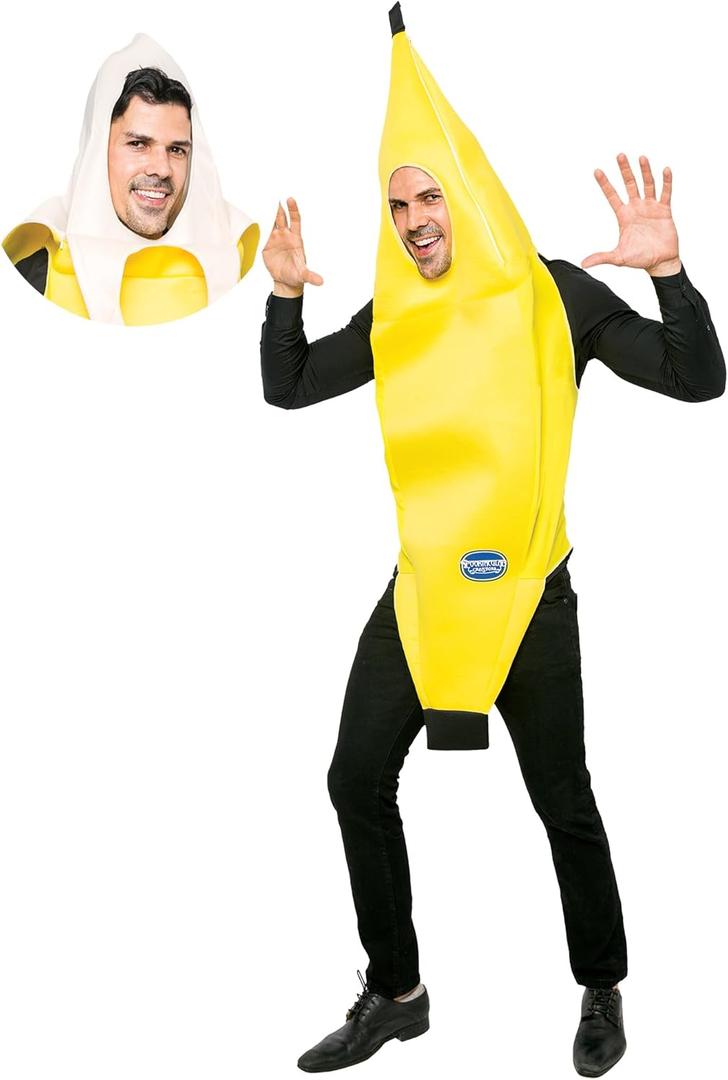 Spooktacular Creations Appealing Banana Costume Adult Deluxe Set for Halloween Dress Up Party and Roleplay Cosplay (Small)