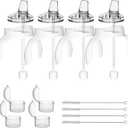Spout Sippy Cup Conversion Kit for Mam Bottles, Spill-Proof Spout Cup Conversion Kit with Silicone Spout Nipple, Weighted Straw, Handle, Storage Case, 4 Pack