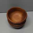 Acacia Wooden Salad Bowls (Set of 2): 6" x 3" Individual Wood Serving Bowls for Fruits, Cereal, Salads or Snacks - Handmade from a Single Organic Piece of Acacia Wood, Food Safe