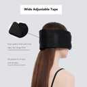 Weighted Facemask Silk ALASKA BEAR Eye Mask for Sleeping, Wraparound Style Compression, Wide Headband and Large Ear Coverage, Microwavable Beads Filled