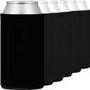 TahoeBay Tallboy Can Coolers (6-Pack) 24oz Neoprene Beer Sleeves for Large Cans - Bulk Blank Energy Drink Coolers (Black)