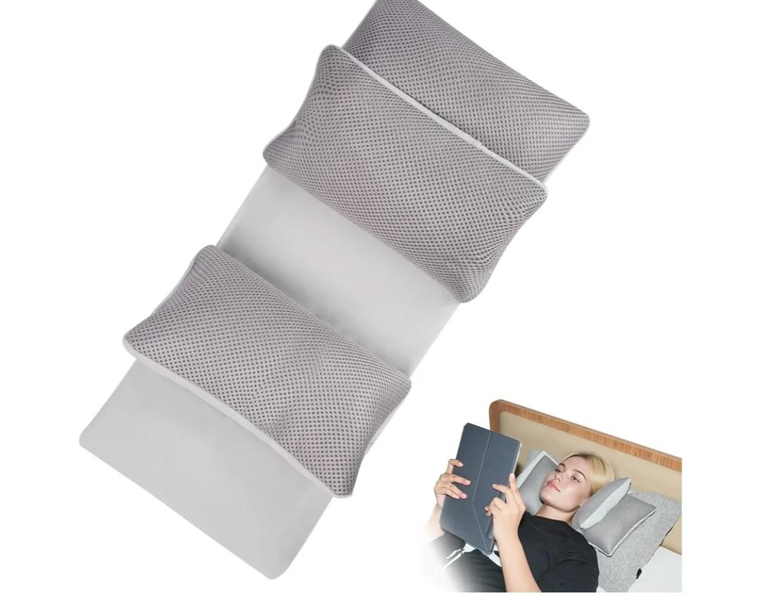 Wheelchair Pillow, Cotton mesh Fabric, Breathable, Removable, Head Holder, Resistant to Subsidence Material, for Cosmetic Surgery, Facial Surgery (Grey)