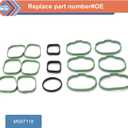 ZONFANT Intake Manifold Gasket Set Compatible with 2007-2012 Ford Edge Flex Fusion Taurus Taurus X, 2007-2015 Mazda 6 CX-9, 2007-2012 Lincoln MKS MKT MKX MKZ, 2008-2009 Mercury Sable, Replace#MS97118