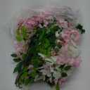BLEUM CADE 10Pcs White & Pink Fake Wisteria Hanging Flowers, 3.6Ft/Pcs Artificial Wisteria Garland, Hanging Flowers for Wedding Party Home Backdrop Wall Decoration