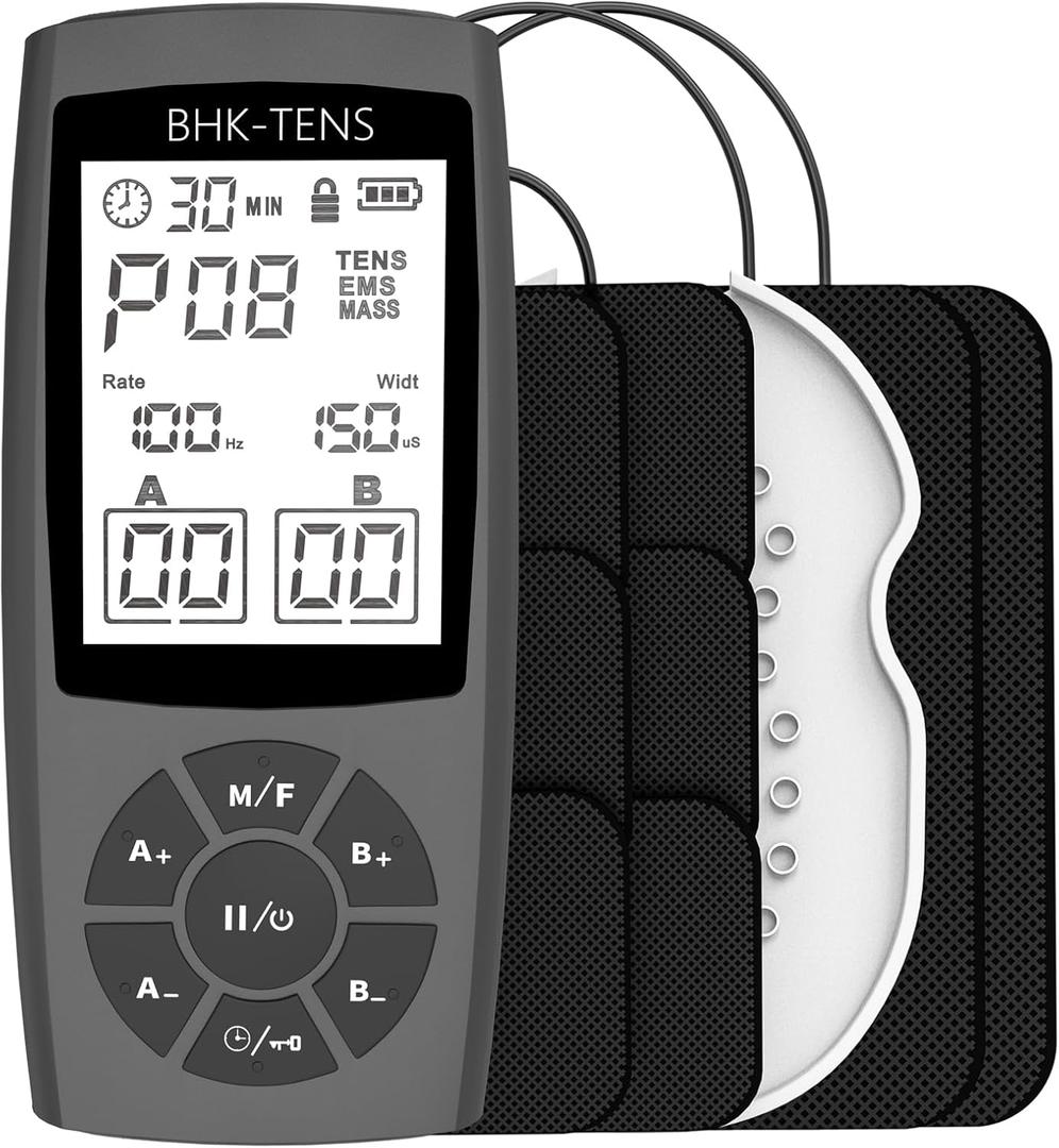 TENS Unit Muscle Stimulator for Pain Relief Therapy, 22 Modes EMS TENS Machine, Electronic Muscle Relaxer for Shoulder Pain Relief, Back Pain, Shoulder Neck Pain Relief (Black)
