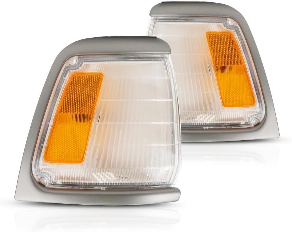 For 1989-1991 Toyota Pickup DLX/SR5 Parking/Cornering Lights Driver and Passenger Side Pair 2WD w/Painted For TO2520121