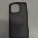 TORRAS Magnetic Shockproof for iPhone 15 Pro Case, [Military-Grade Drop Tested][Compatible with MagSafe] Translucent Hard PC Back with Silicone Slim Protective Cover Anti-Fingerprint, Green