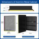 ACEMIRO 24x30 Inch Bathroom Medicine Cabinet with Mirror, Gold Metal Framed, Recessed or Surface Wall Mounted Mirrored Medicine Cabinets for Bathroom
