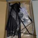 Closet Rod, 16 to 75 Inch Heavy Duty Adjustable Clothes Rod for Hanging Clothes and Heavy Duty Clothes Rod Bracket Rods Support (The Shelf NOT Included) (Black)