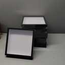 Reginary 6 Pack 8 x 8 Inches Shadow Box Frame Black Wood Shadow Boxes Display Cases 1.2 Inch Interior Depth Display Case Wall Tabletop Showcase Ideal for Memorabilia Pictures Flowers Medals Tickets