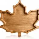 Sliner Maple Leaf Charcuterie Board Wooden Fall Serving Platter Tray Dish, 15 x 12 x 1 inches/ 38 x 30 x 2.5 cm