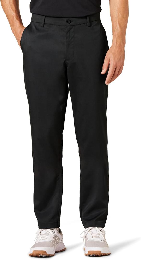 Amazon Essentials Men's Athletic-fit Stretch Golf Pants (58W x 28L, Black)