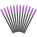 G2PLUS 50PCS Eyelash Brushes, Purple Silicone Soft Mascara Wands, Disposable Mascara Brush, Cosmetic Eyelash Extension Applicators Professional Makeup Tool Set (Purple) (Multi-colored)