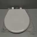 Bemis 730SLEC Slow Close Toilet Seat, Easy Clean Hinges and Durable Plastic Seat, Made in USA, Round, White