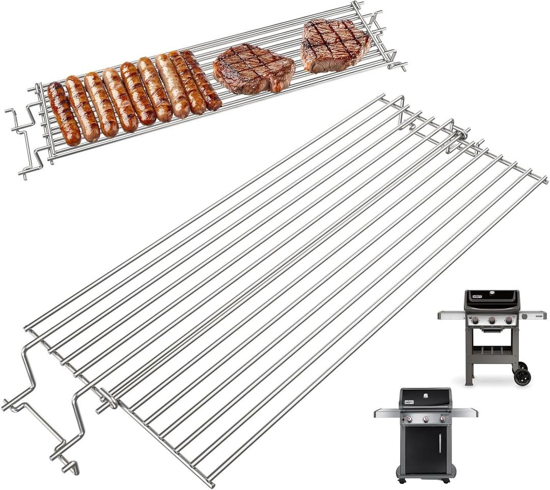 67027 Foldable Sided Warming Rack for Weber GS4 Spirit II/I 300 SER Parts