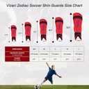 Vizari Soccer Shin Guards with Ankle Protection for Kids, Youth & Adult Sizes - Lightweight & Durable Shinguards for Boys, Girls, Toddlers (Ages 3+) (XX-Small, Red)