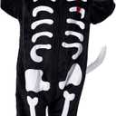 Unisex Animal Costume for Kids Halloween Jumpsuits Boys Girls One Piece Romper Animals Cosplay Party Age 6-13 (8-9 Years, Skeleton Cat)