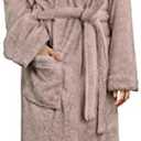 PAVILIA Premium Womens Plush Soft Robe Fluffy, Warm, Fleece Sherpa Shaggy Bathrobe Size S/M