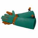 Animal Handling Gloves, 22.4 inch Bite Proof Gloves, Cowhide Leather Cat Grooming Gloves, Anti Scratch Snake Gloves for Animal Handling