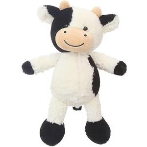 2 x Cow Stuffed Animals Soft Plush Cute Cow Doll for Boys Girls 11.8in(Zhang NIU heibaise)