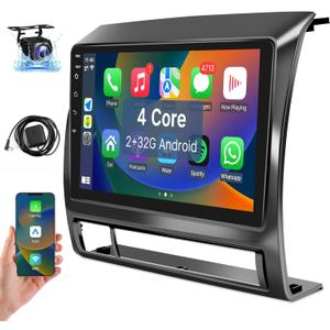 Leadfan Android Car Radio for Toyota Tacoma 2005-2015 Stereo Upgrade with Wireless Carplay Android Auto, 2+32G 9'' IPS Touchscreen in-Dash WiFi Bluetooth GPS Navigation Mirror Link SWC Backup Camera