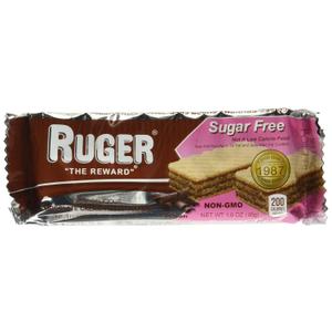 Ruger Chocolate Wafers, Sugar Free, Vegan, 1.6 Ounce (Pack of 12)