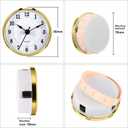 Hicarer 3-1/8 Inch (80 mm) Clock Insert Fit Diameter 3.0 inch (76 mm) Hole (Gold)