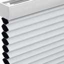 Changshade Cordless Cellular Shades, Blackout Honeycomb Shades for Windows, Pull Down Pleated Blinds, Easy to Install for Indoor Windows and French Doors,72" W x 72" H, White