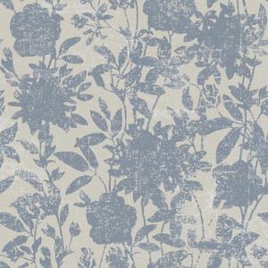 Tempaper Sea Blue Silhouette Floral Removable Peel and Stick Wallpaper, 20.5 in x 18 ft, Made in The USA