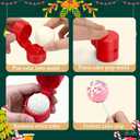 Mity Rain Christmas Cake Pop Mold Shapes Press Set, Snowflakes and Gingerbread Man Mold, 3D Printed Cakepop Molds Cutter for Home Baking,Birthday Parties