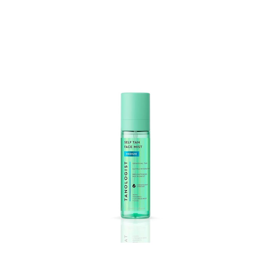 Tanologist Self Tan Face Mist, Medium Shade, Hydrating Tanning Spray, Streak-Free, Radiant Finish, Paraben-Free, No Fake Tan Smell, For All Skin Types, 3.38 fl. oz/100 ml Bottle