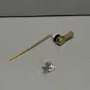 Hibbent Universal Metal Front Mount Toilet Handle Replacement Kit, Brass Toilet Flush Tank Lever with Stainless Steel Flapper Chains for Most Toilets, Brushed Gold Finish