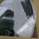 100 PCS Green Gold Plastic Plates, St. Patrick's Day Plastic Plates,10 inch Green Disposable Plates for Party, Plastic Dinner Plates for Party, Graduation, Birthday, Wedding