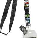 Star Wars Multi-Character Double Sided Lanyard Keychain ID Holder with Charm and Collectible Sticker