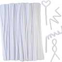 Qirimoi White Pipe Cleaners Craft Pipe Cleaners Bulk Pipecleaners Crafts Supplies，200Pcs White