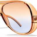 Pro Acme Trendy Aviator Sunglasses for Women & Men, Retro Oversized Square Frame UV400 Protection Sun Glasses