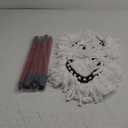 Mop Replace Heads Mop Handle and Mop Base Replacement for O Cedar EasyWring 1-Tank Spin Mop System, 2 Microfiber Mop Head Refills, 4-Section Iron Mop Handle 30-58in and 1 Mop Head Cover Set(No Bucket)