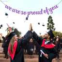 Purple Graduation Decorations 2026, We are So Proud of You Banner - Glitter 10 Feet, No DIY | Congratulations Banner Purple, Graduation Decorations Class of 2026, KatchOn