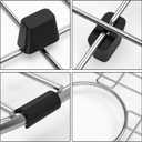 Sink Bottom Grid 24-1/8" x 12-5/8", Centered Drain with Corner Radius 1-1/2", Sink Protector with Rear Drain for Single Sink Bowl (24.1"W x 12.6"D x 1"H)