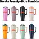 Replacement Lid Compatible with Owala Freesip Sway 40oz Tumbler, Leakproof Water Bottle Tumbler Lid Accessory Compatible for Owala 40OZ, BPA-Free